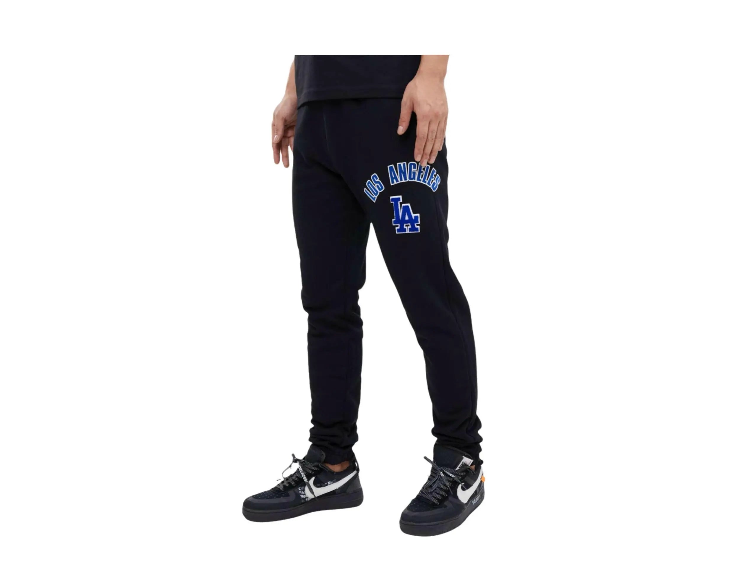 Pro Standard MLB Los Angeles Dodgers Stacked Logo Men Sweatpants Black 2