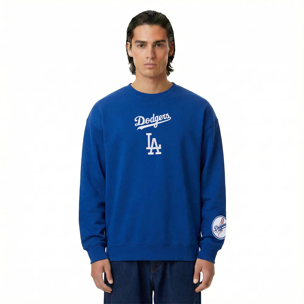 Pro Standard LA Dodgers Wingspan Drop Shoulder Crewneck - Dark Blue 2