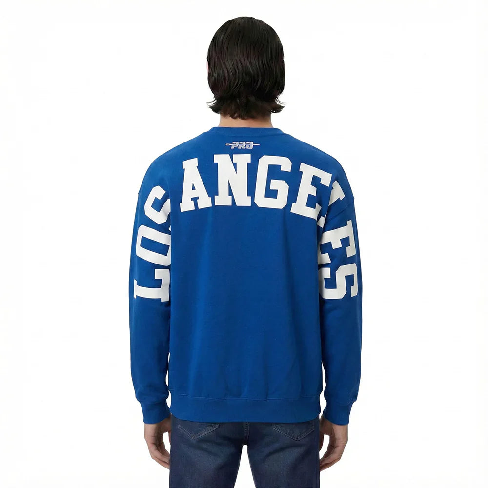 Pro Standard LA Dodgers Wingspan Drop Shoulder Crewneck - Dark Blue 1