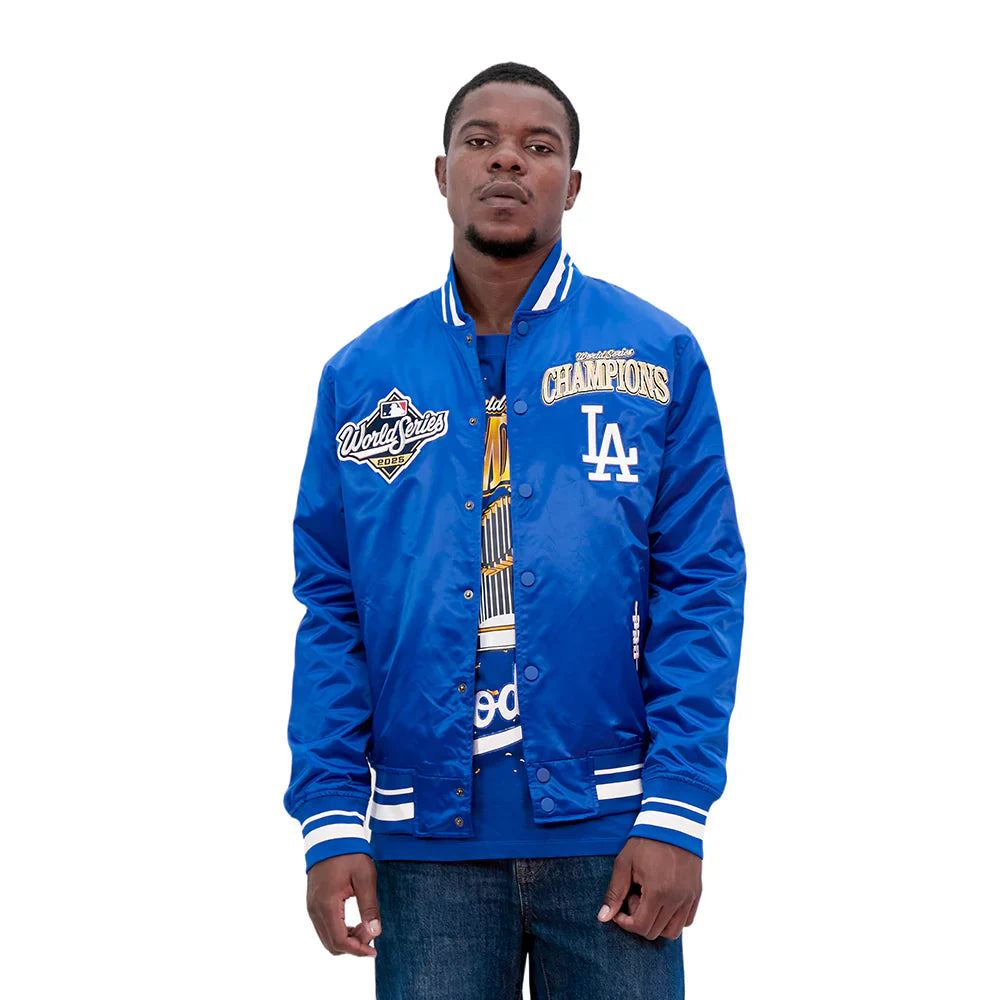 Pro Standard LA Dodgers World Series Satin Jacket - Royal 1