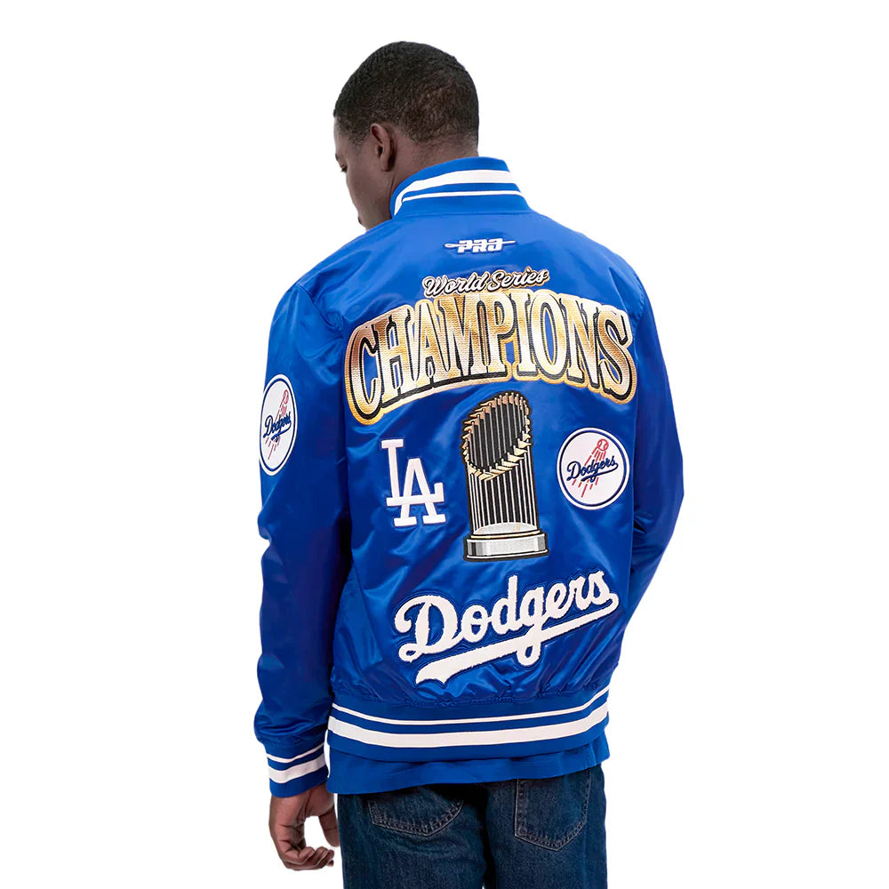 Pro Standard LA Dodgers World Series Satin Jacket - Royal 2