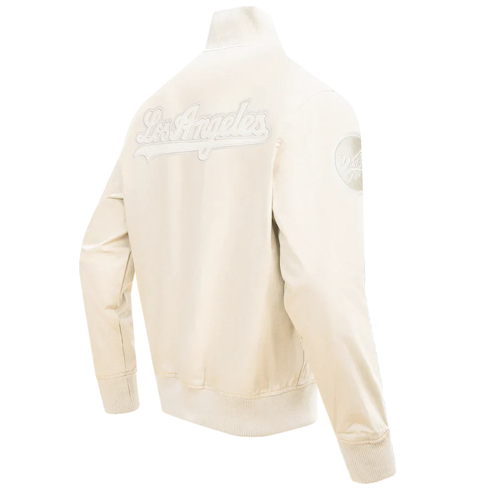 Pro Standard Los Angeles Dodgers Neutral Twill Jacket - Eggshell 3