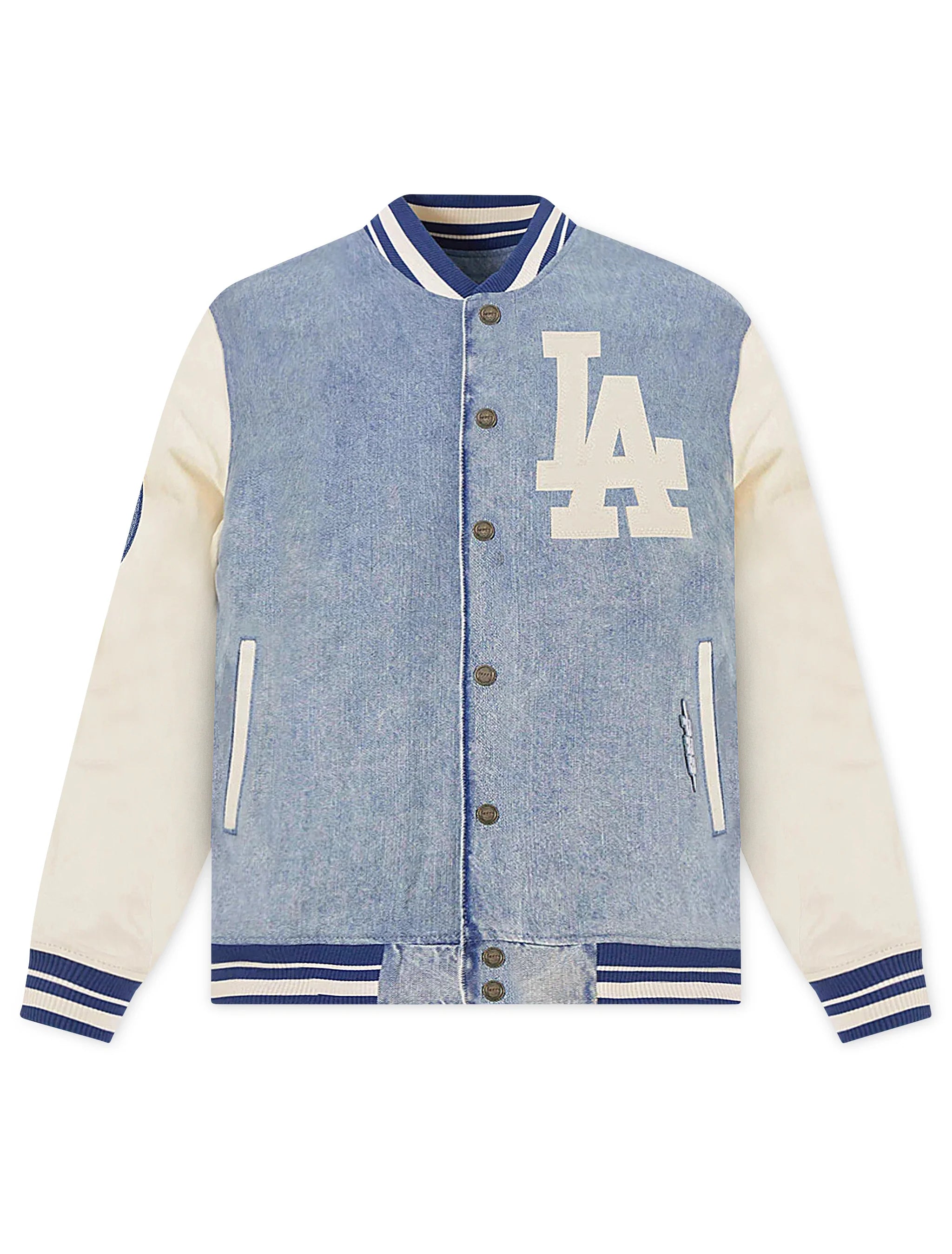 Pro Standard LA Dodgers Varsity Blues Jacket - Denim Blue 1