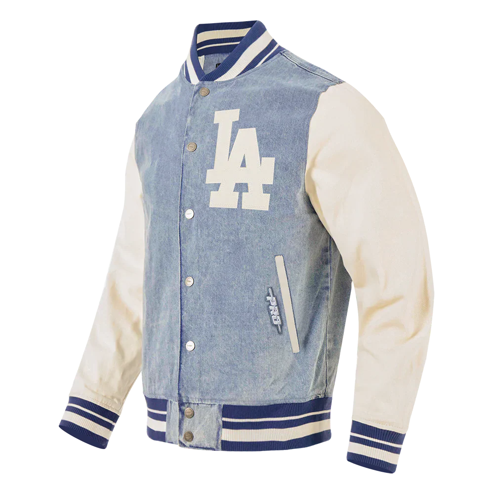 Pro Standard LA Dodgers Varsity Blues Jacket - Denim Blue 3