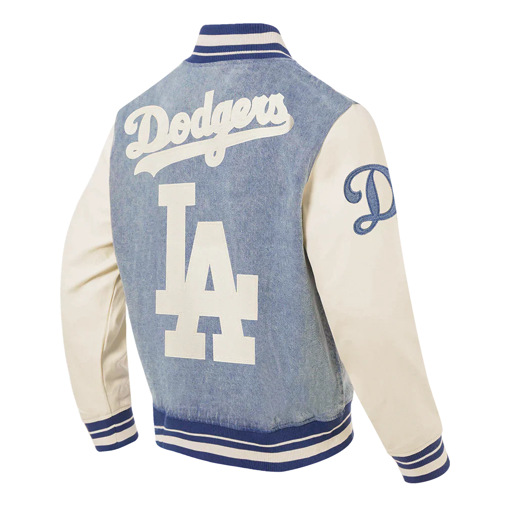 Pro Standard LA Dodgers Varsity Blues Jacket - Denim Blue 4