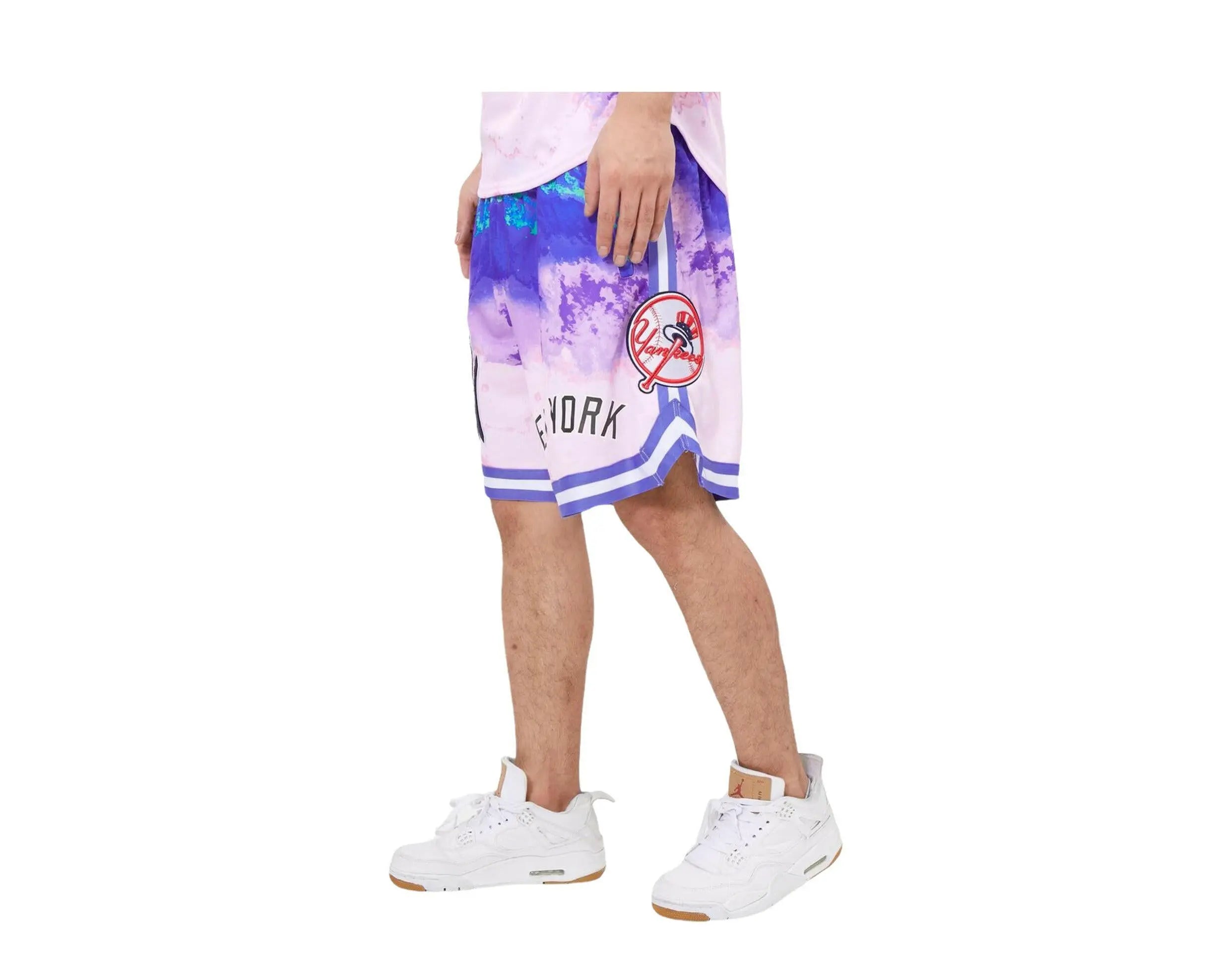 Pro Standard New York Yankees Pro Team Pink Dye Men Shorts Pink Dye 2