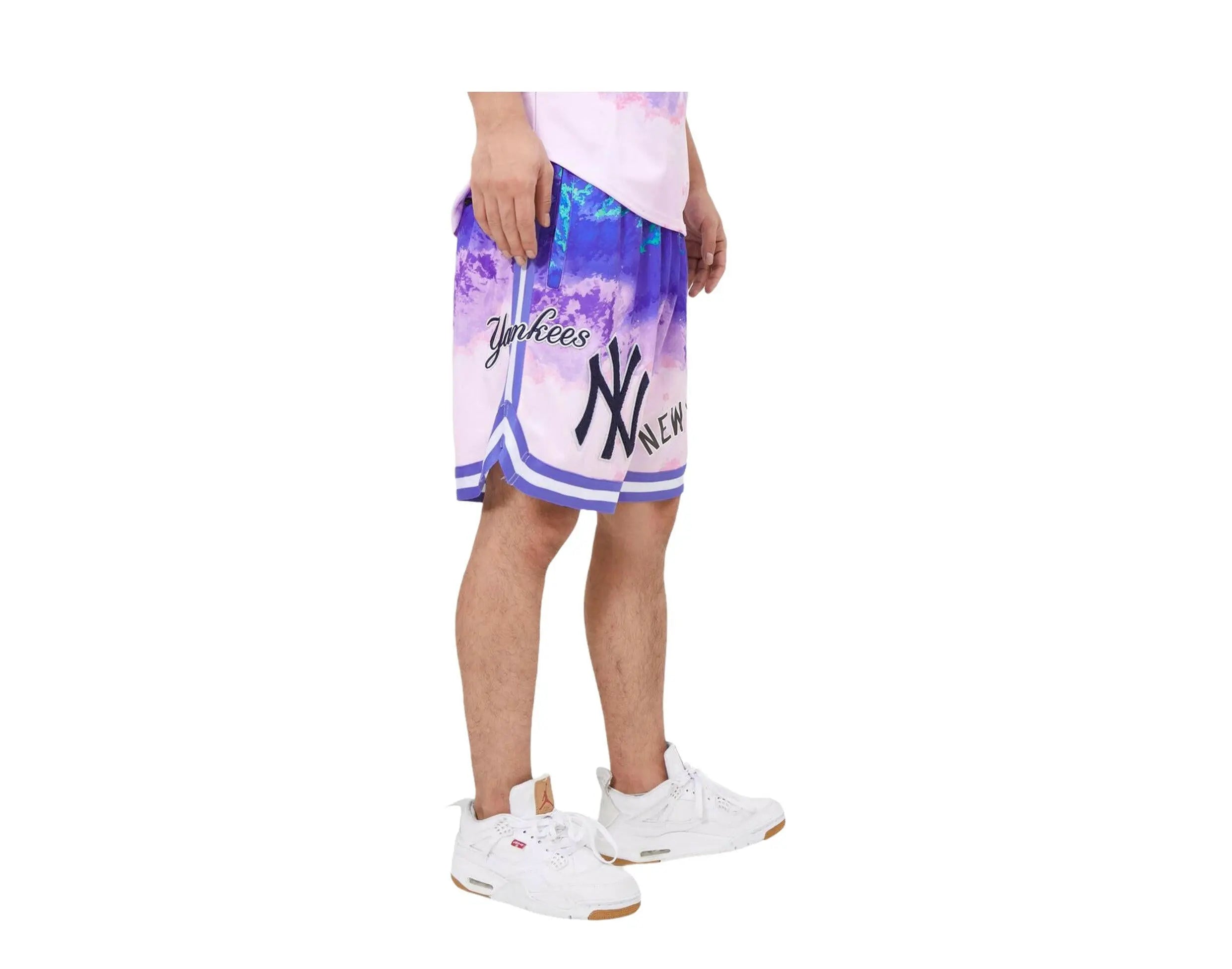 Pro Standard New York Yankees Pro Team Pink Dye Men Shorts Pink Dye 3