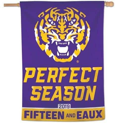 LSU Tigers Flag 2019 Perfect Season House Banner
