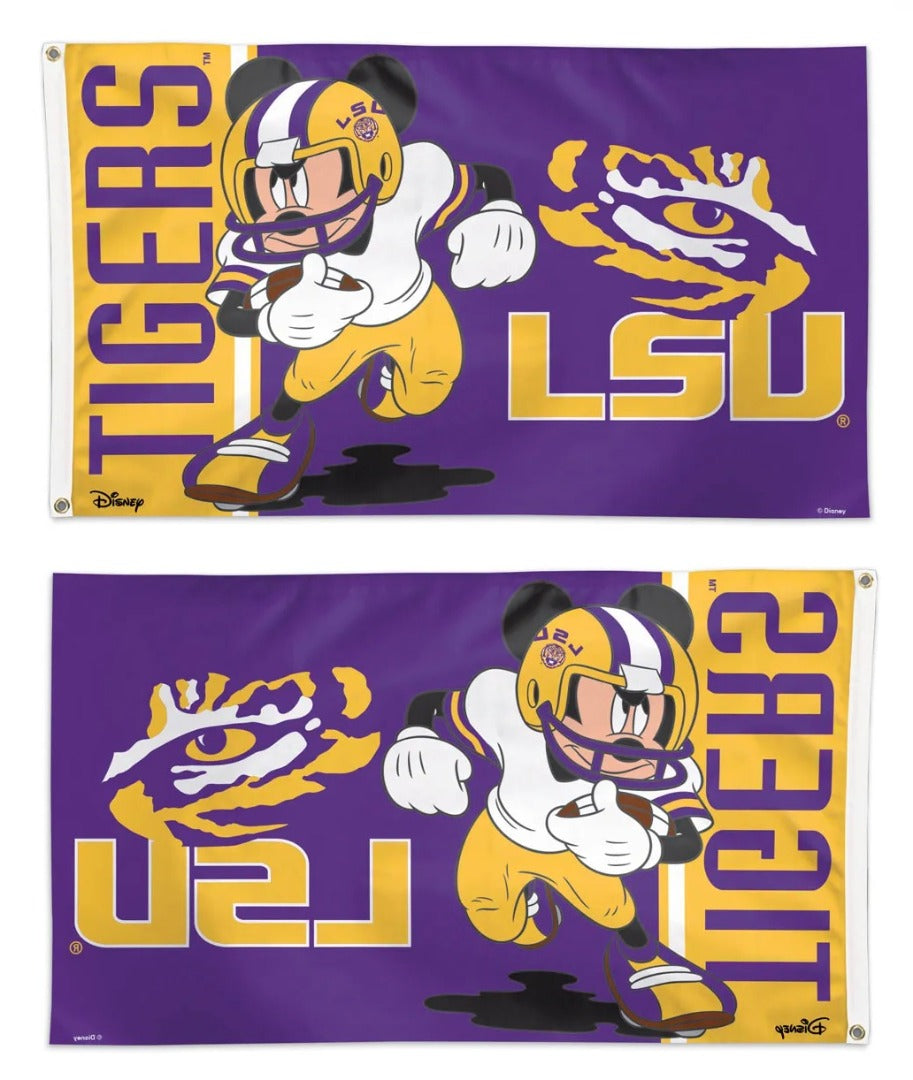 LSU Tigers Flag 3x5 Disney Mickey Mouse Football