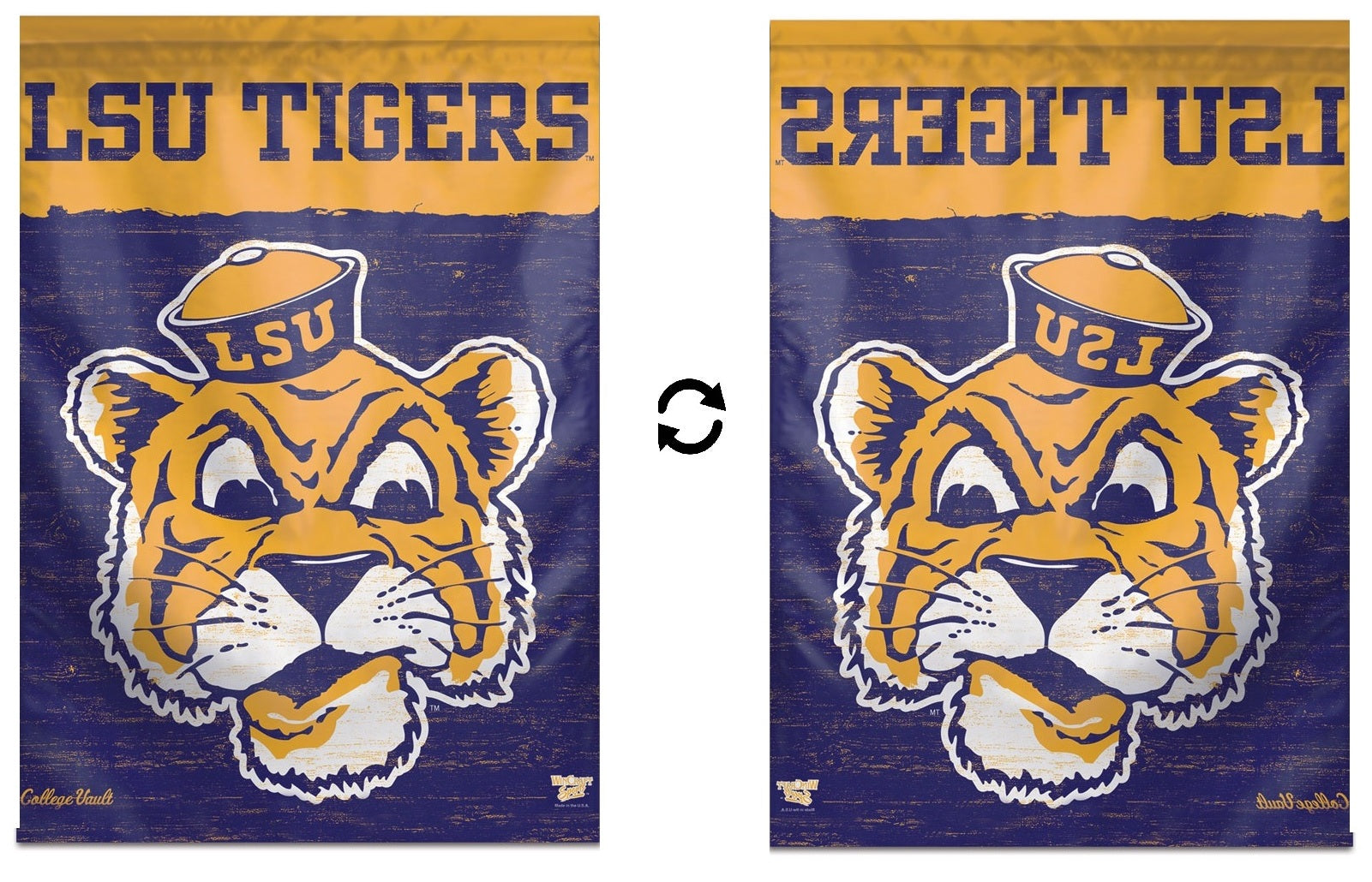 LSU Tigers Flag Throwback Logo House Banner