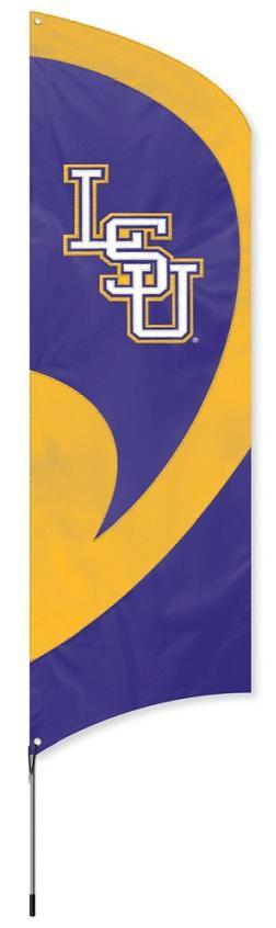 LSU Tigers Tall Team Feather Flag with Flagpole