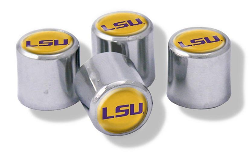 LSU Tigers Tire Valve Stem Caps 4-Pack