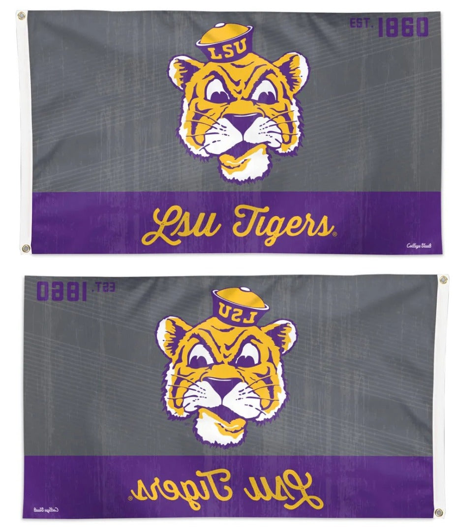 LSU Tigers Vault Logo 3x5 Flag