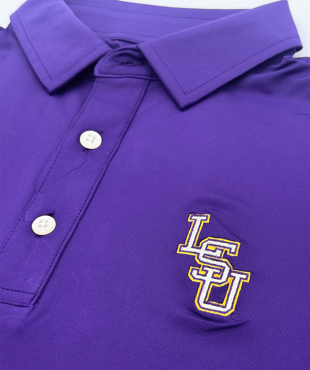 LSU Baseball Logo Performance Polo 3