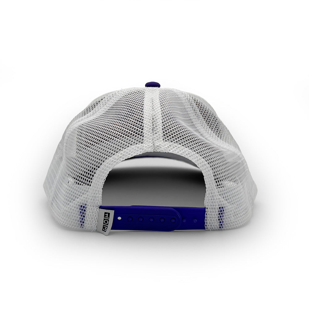 LSU Football Helmet Logo Trucker Hat, Gold and Purple 3