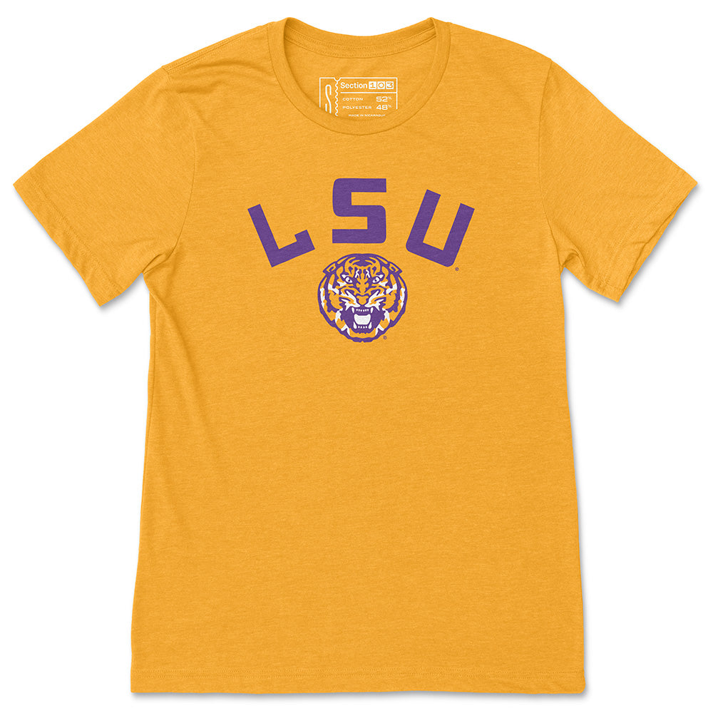 LSU Football Helmet Logo T-Shirt, Gold
