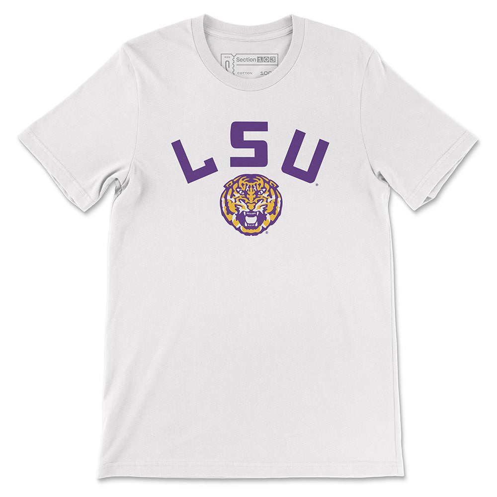 LSU Football Helmet Logo T-Shirt, White