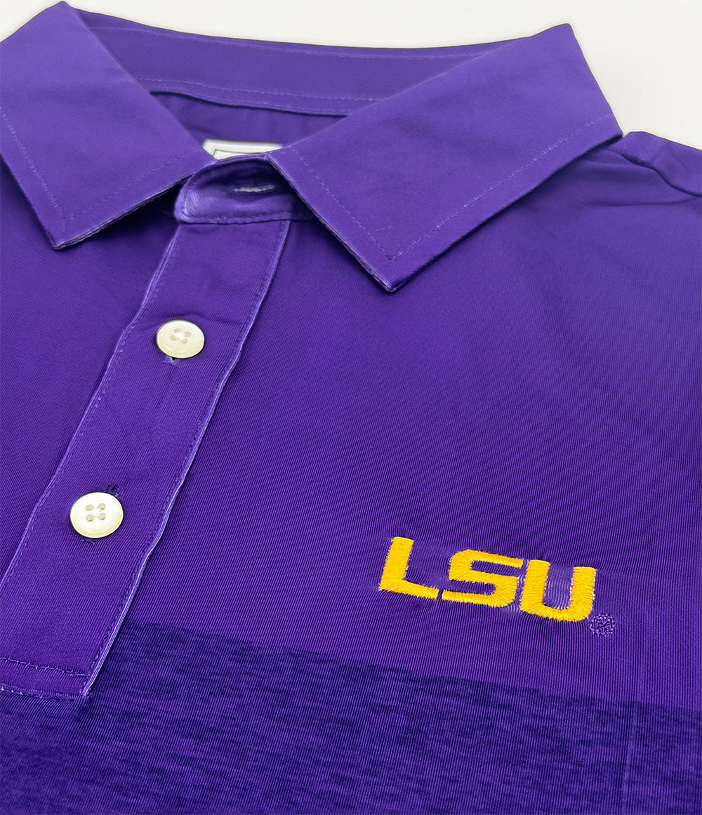 LSU Heather Block Performance Polo 3