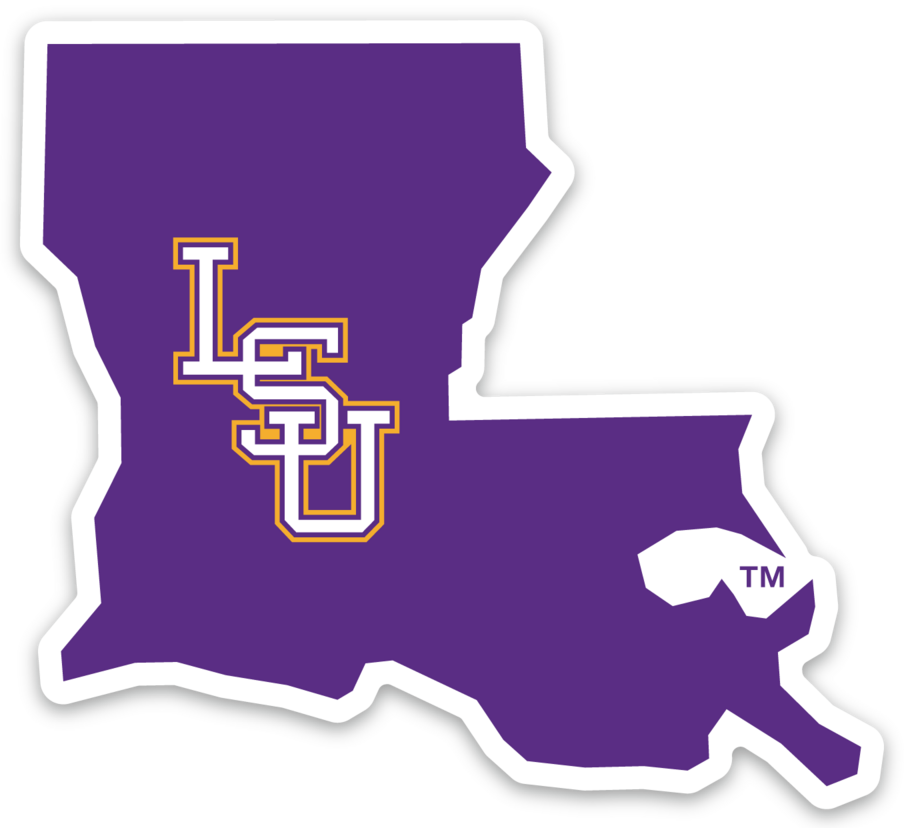 LSU Baseball Map Logo Sticker