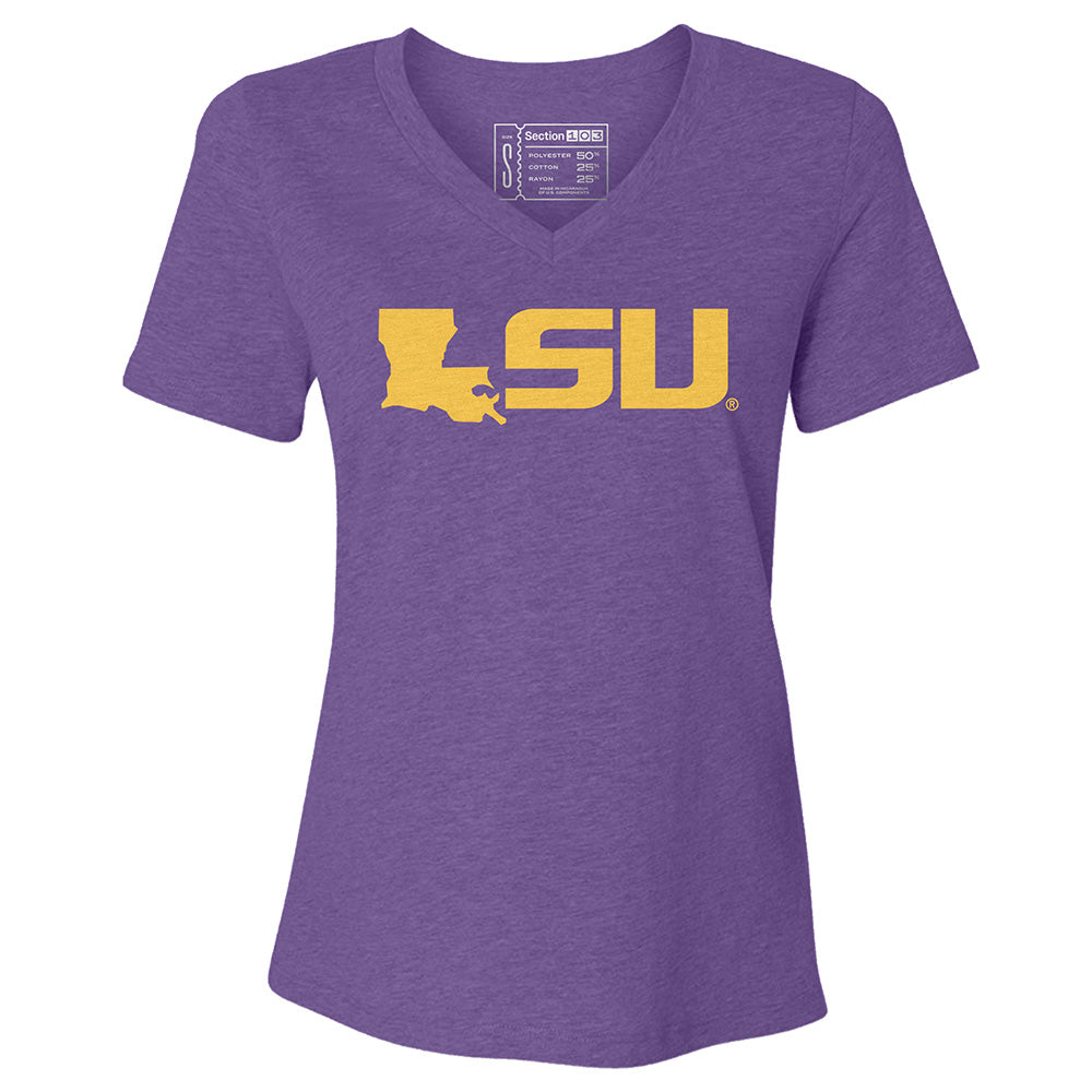 Louisiana State University Women's V-Neck T-Shirt