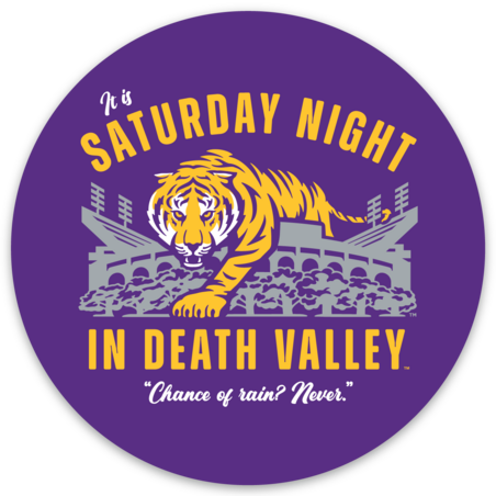 LSU It Is Saturday Night In Death Valley Sticker