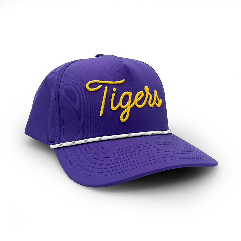 LSU Tigers Script Rope Hat, Purple