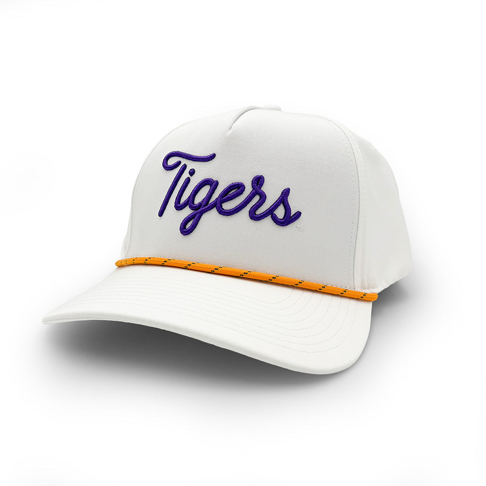 LSU Tigers Script Rope Hat, White