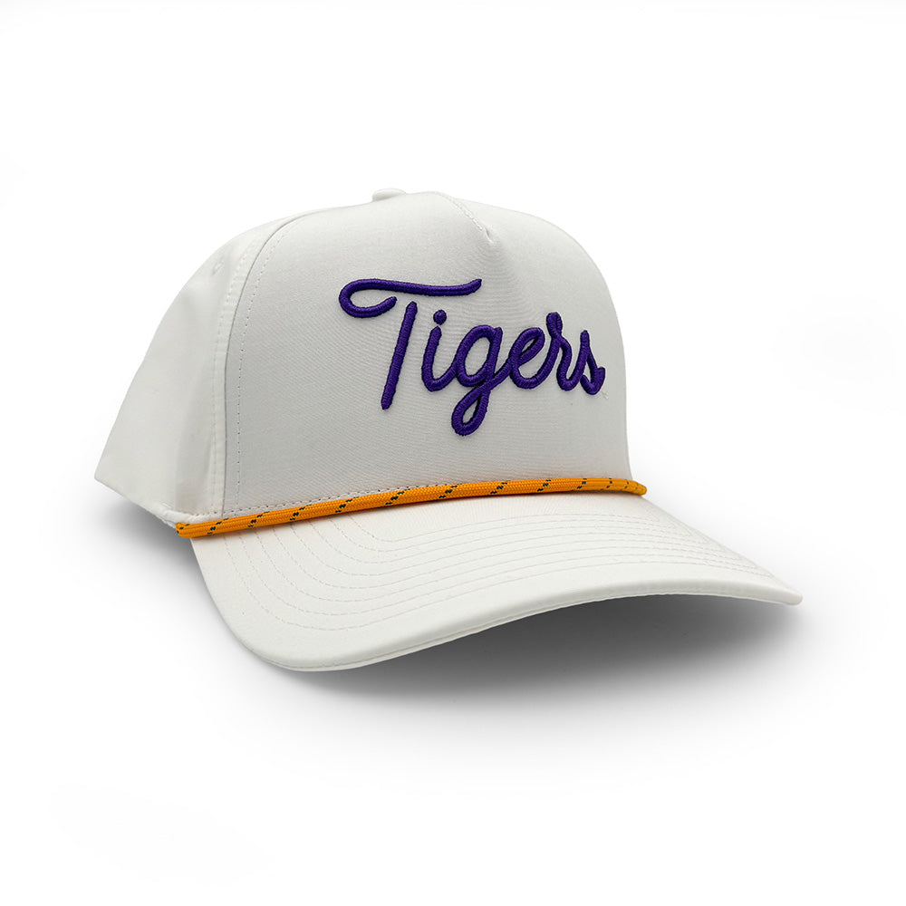 LSU Tigers Script Rope Hat, White