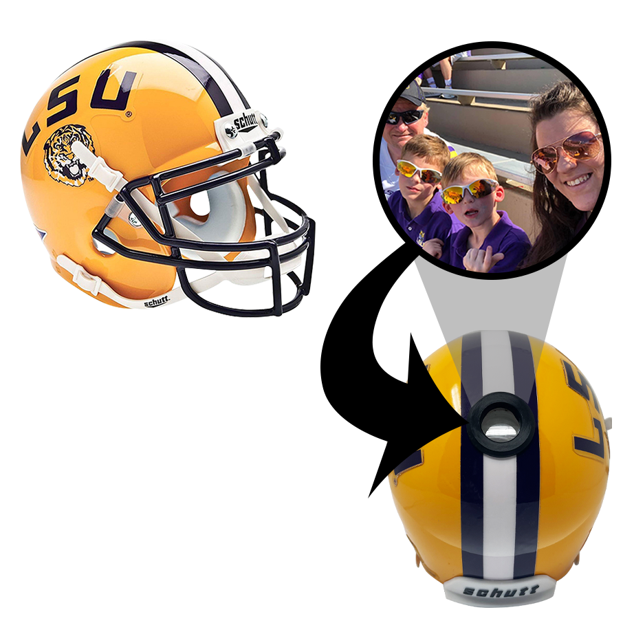 LSU Tigers College Football Collectible Mini Helmet - Picture Inside - FANZ Collectibles 6