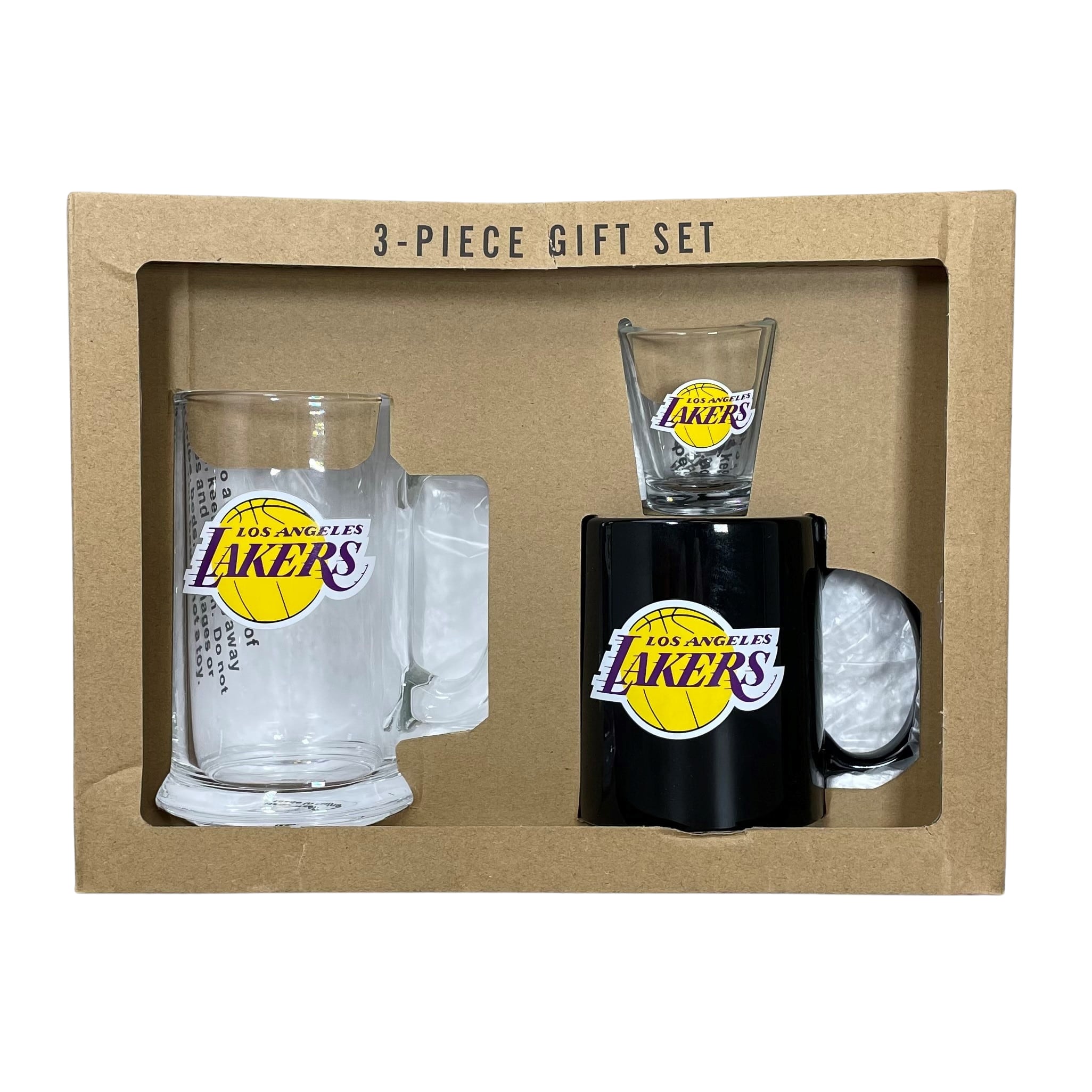 Los Angeles Lakers 3-Piece Glassware Gift Set 1