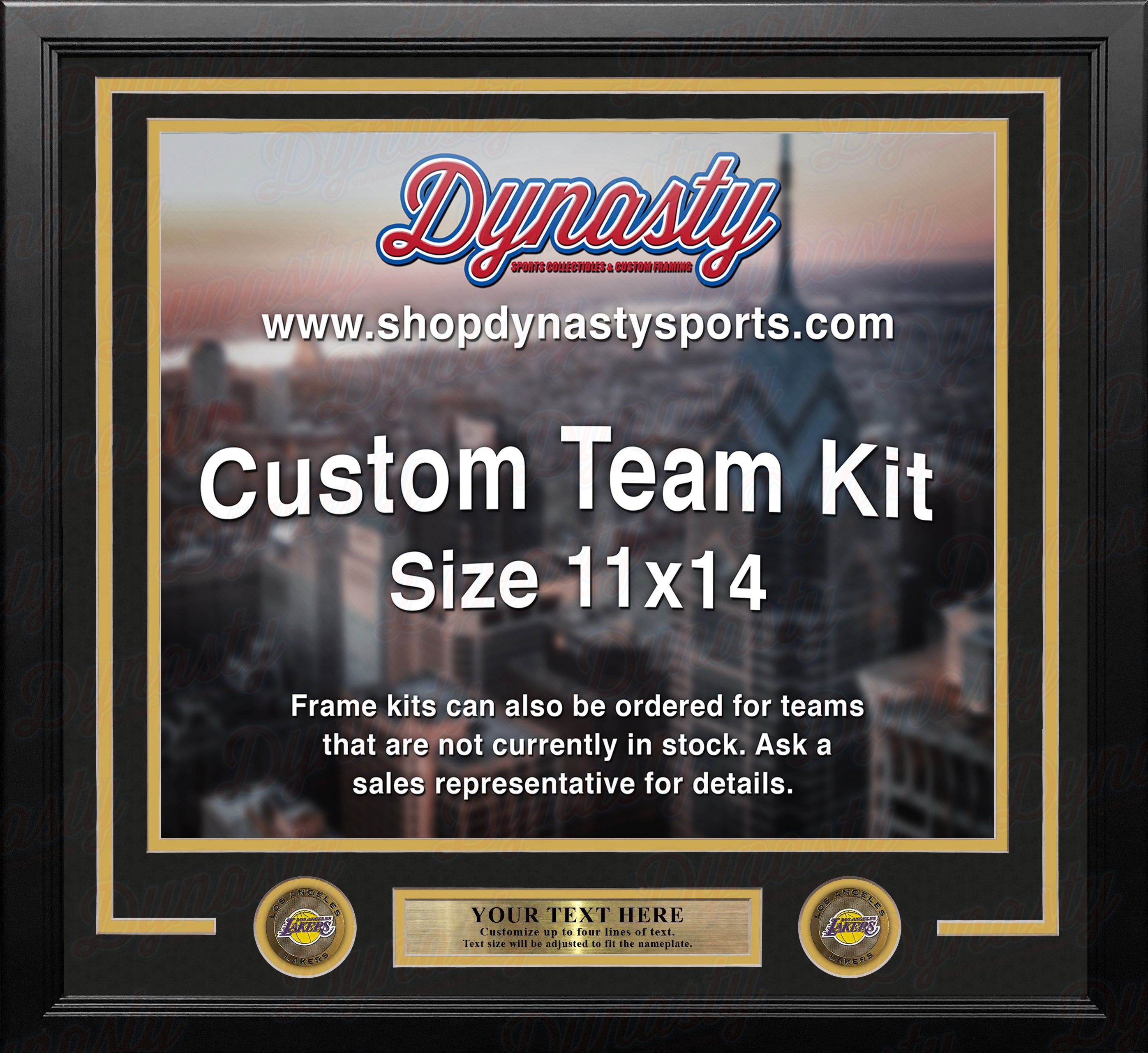 Los Angeles Lakers Custom NBA Basketball 11x14 Picture Frame Kit (Multiple Colors) 3