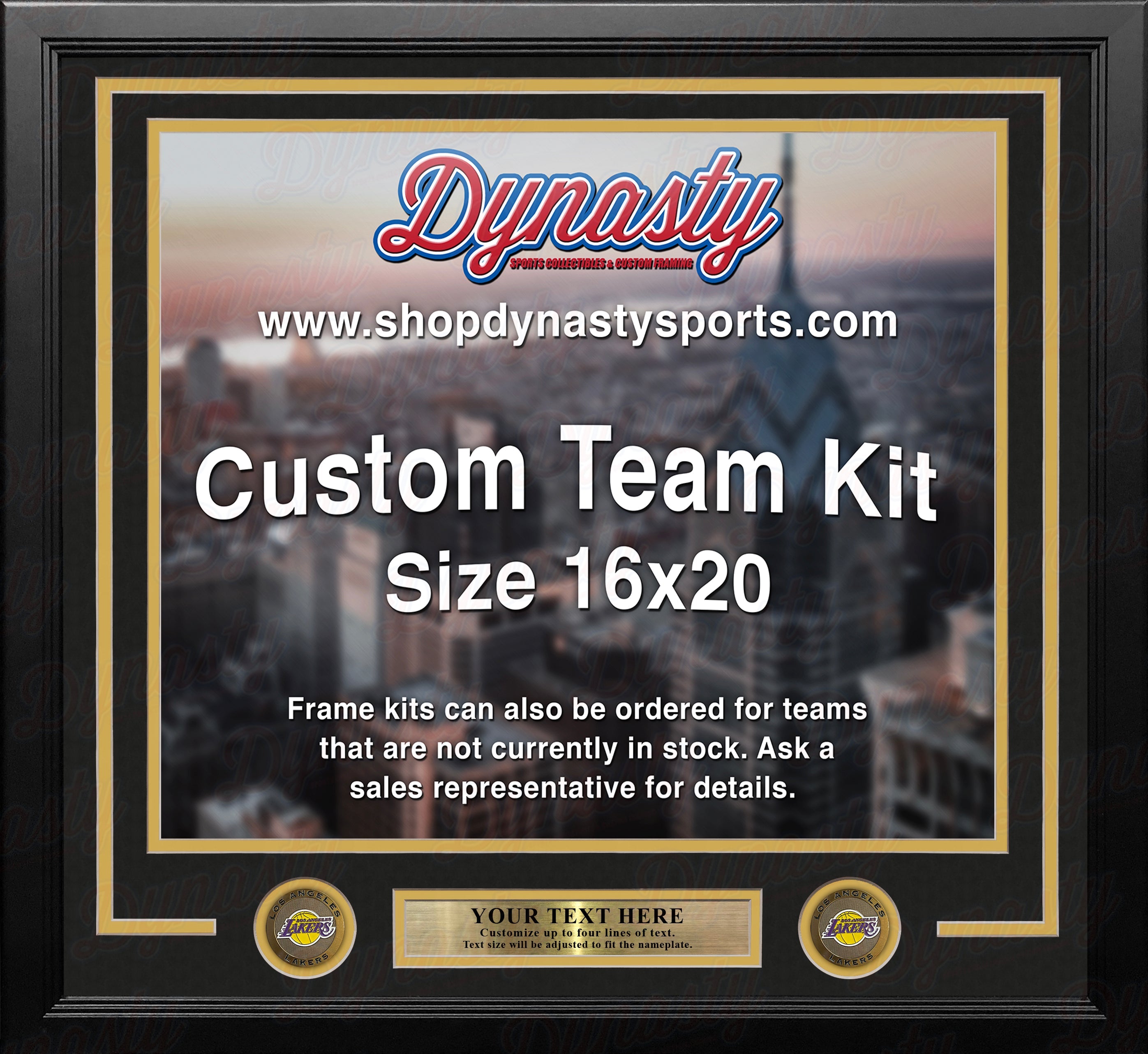 Los Angeles Lakers Custom NBA Basketball 16x20 Picture Frame Kit (Multiple Colors) 3