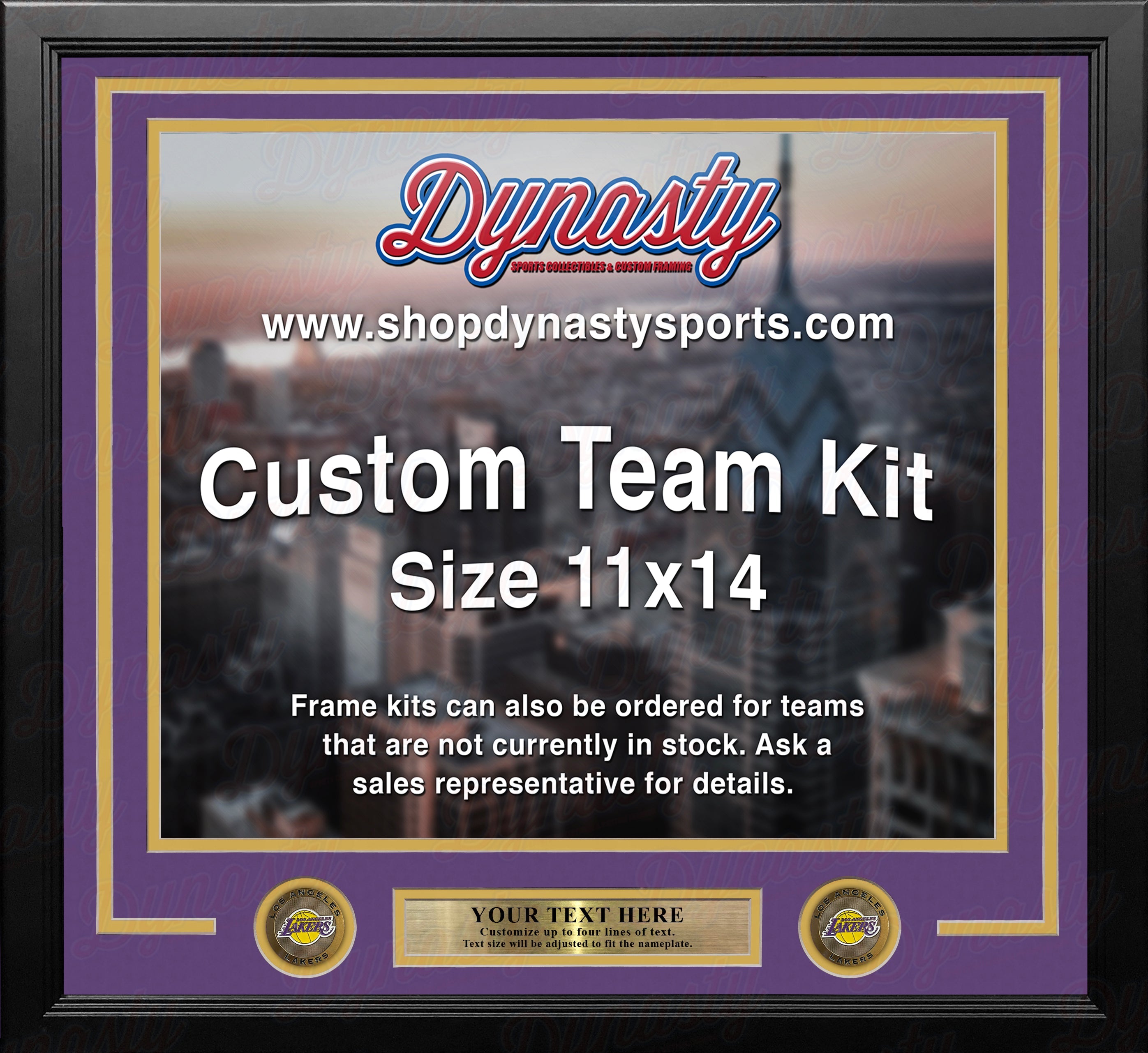 Los Angeles Lakers Custom NBA Basketball 11x14 Picture Frame Kit (Multiple Colors) 1