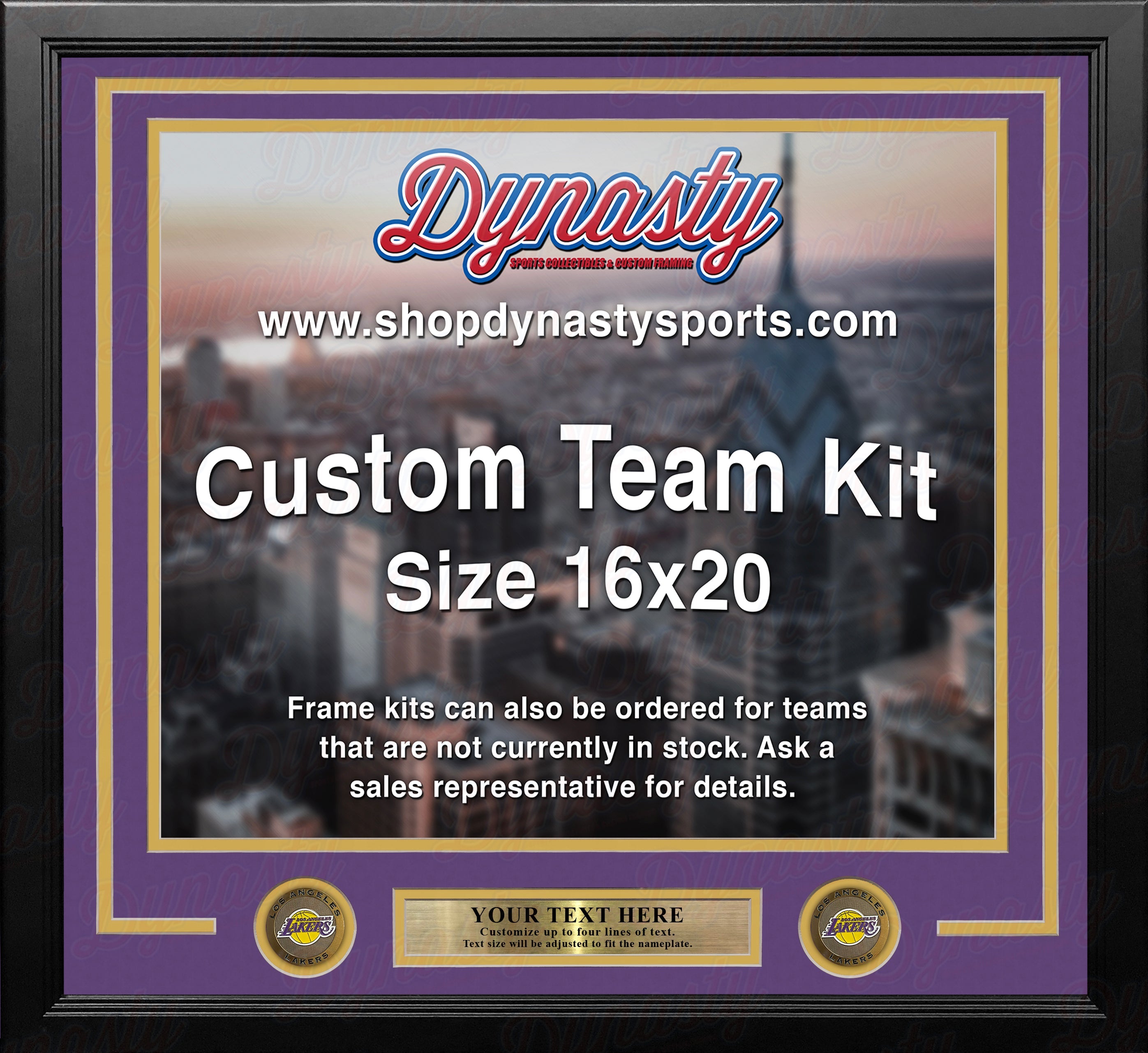 Los Angeles Lakers Custom NBA Basketball 16x20 Picture Frame Kit (Multiple Colors) 1