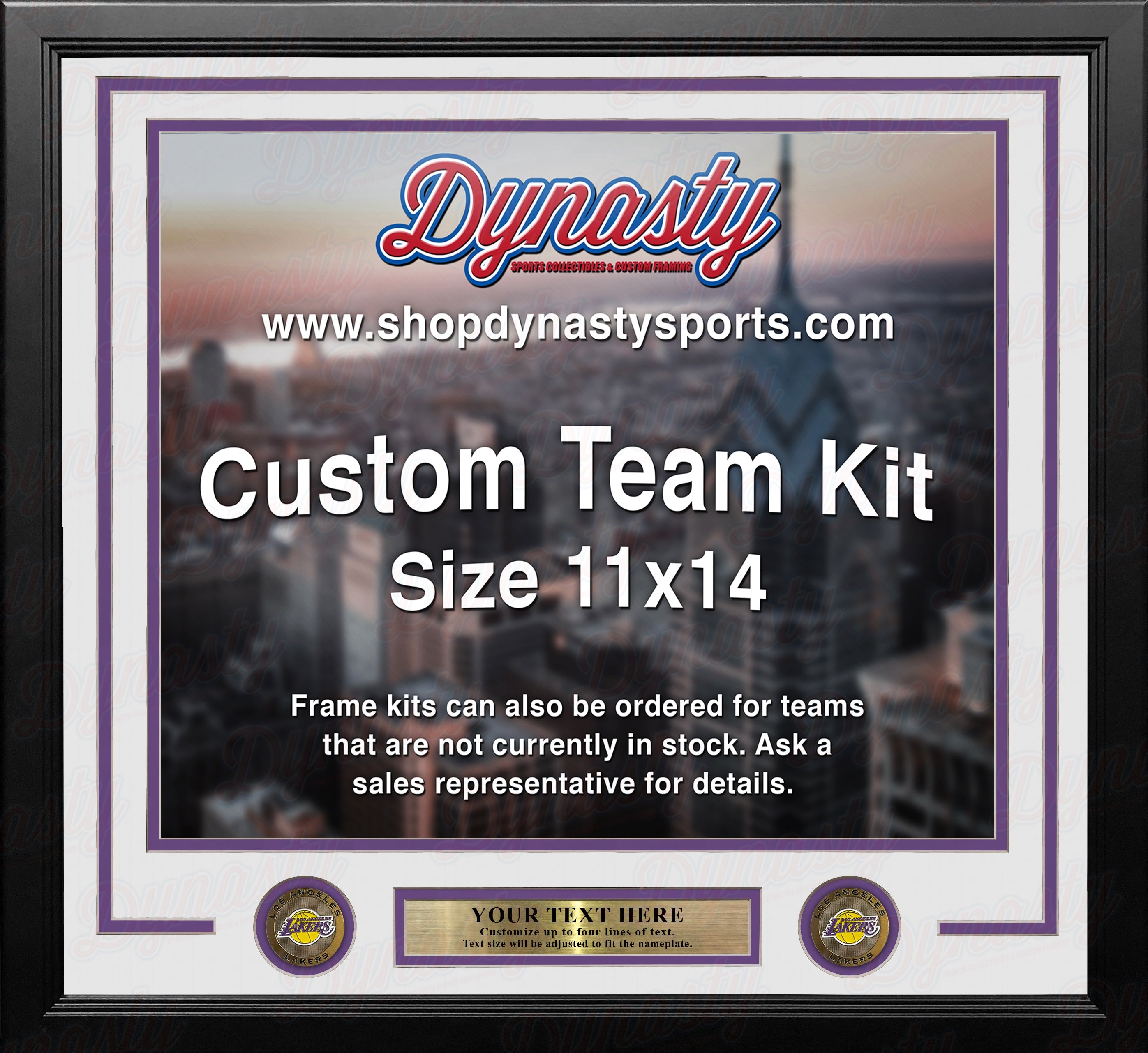 Los Angeles Lakers Custom NBA Basketball 11x14 Picture Frame Kit (Multiple Colors) 2