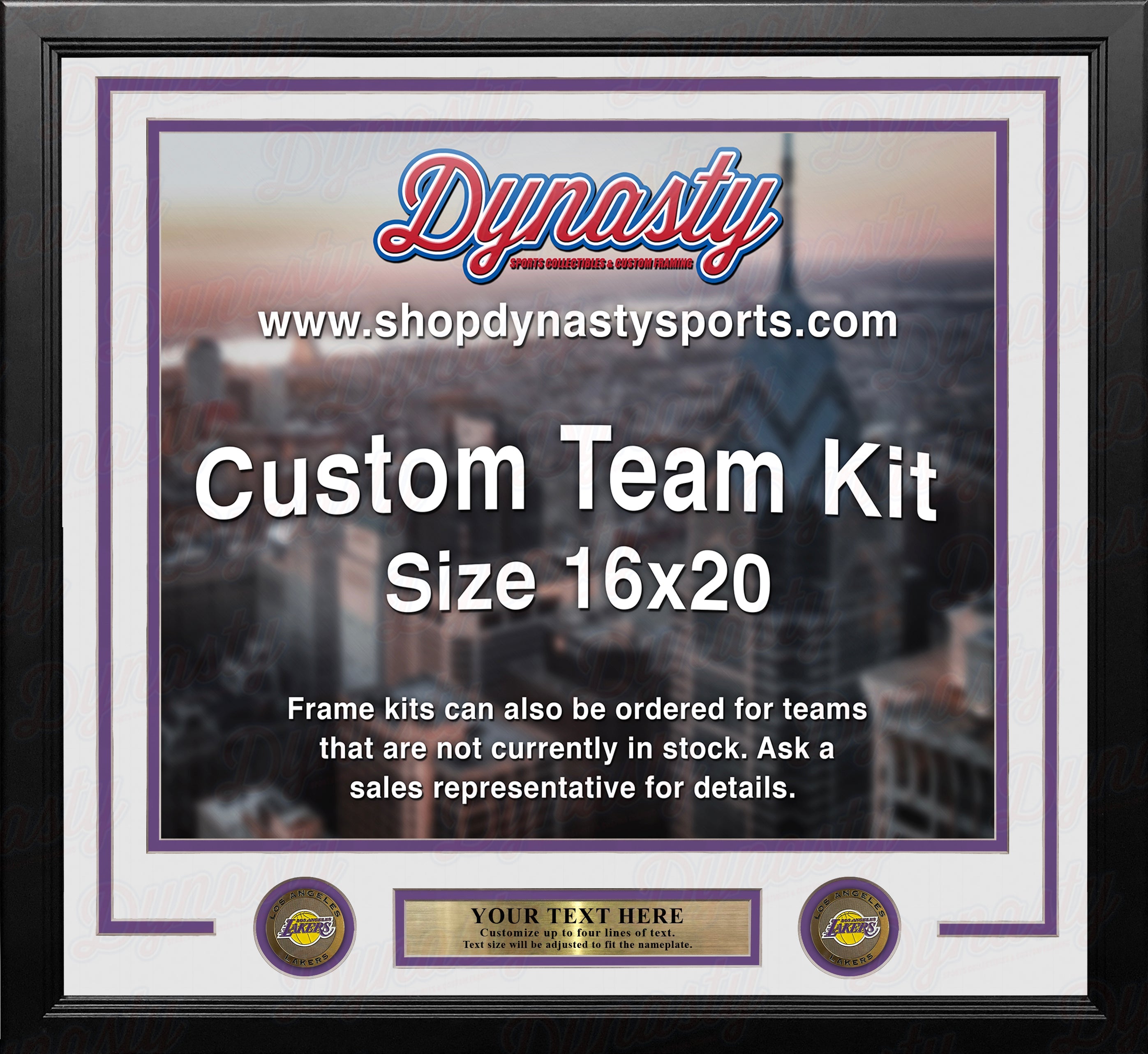 Los Angeles Lakers Custom NBA Basketball 16x20 Picture Frame Kit (Multiple Colors) 2