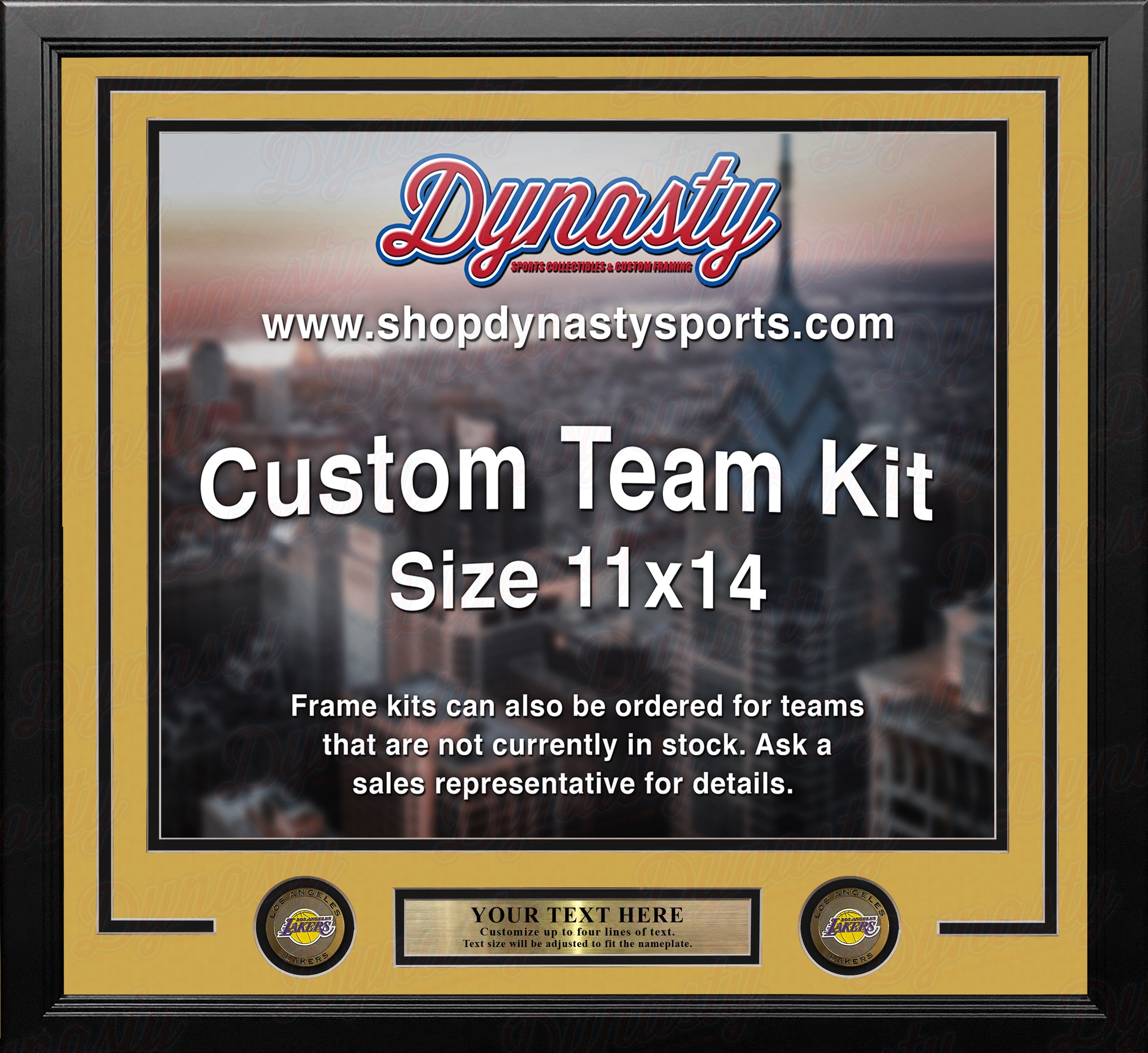 Los Angeles Lakers Custom NBA Basketball 11x14 Picture Frame Kit (Lakers Gold) 2