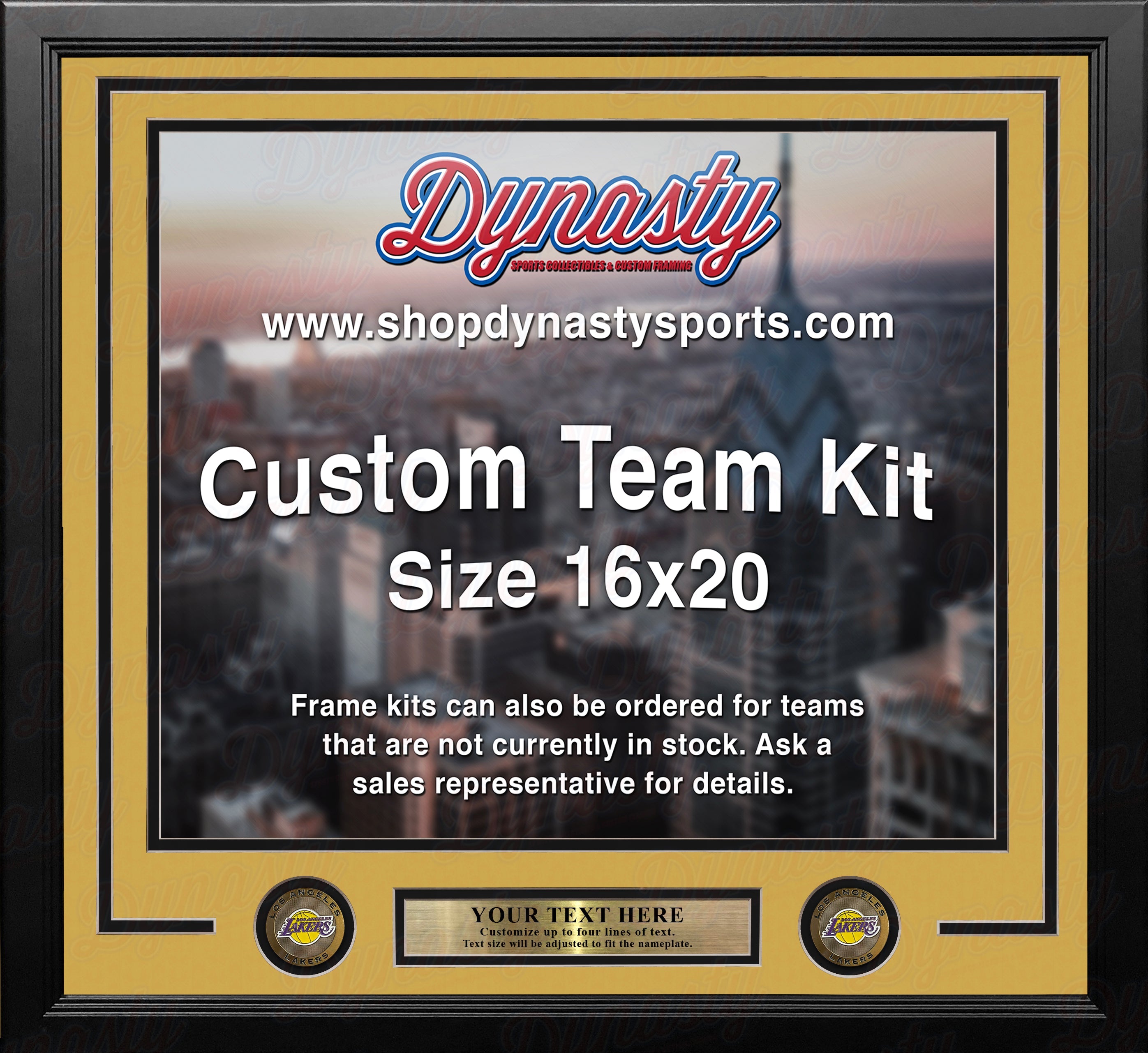 Los Angeles Lakers Custom NBA Basketball 16x20 Picture Frame Kit (Lakers Gold) 2