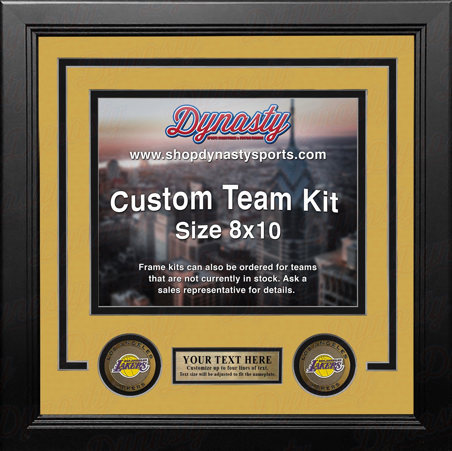 Los Angeles Lakers Custom NBA Basketball 8x10 Picture Frame Kit (Lakers Gold) 2