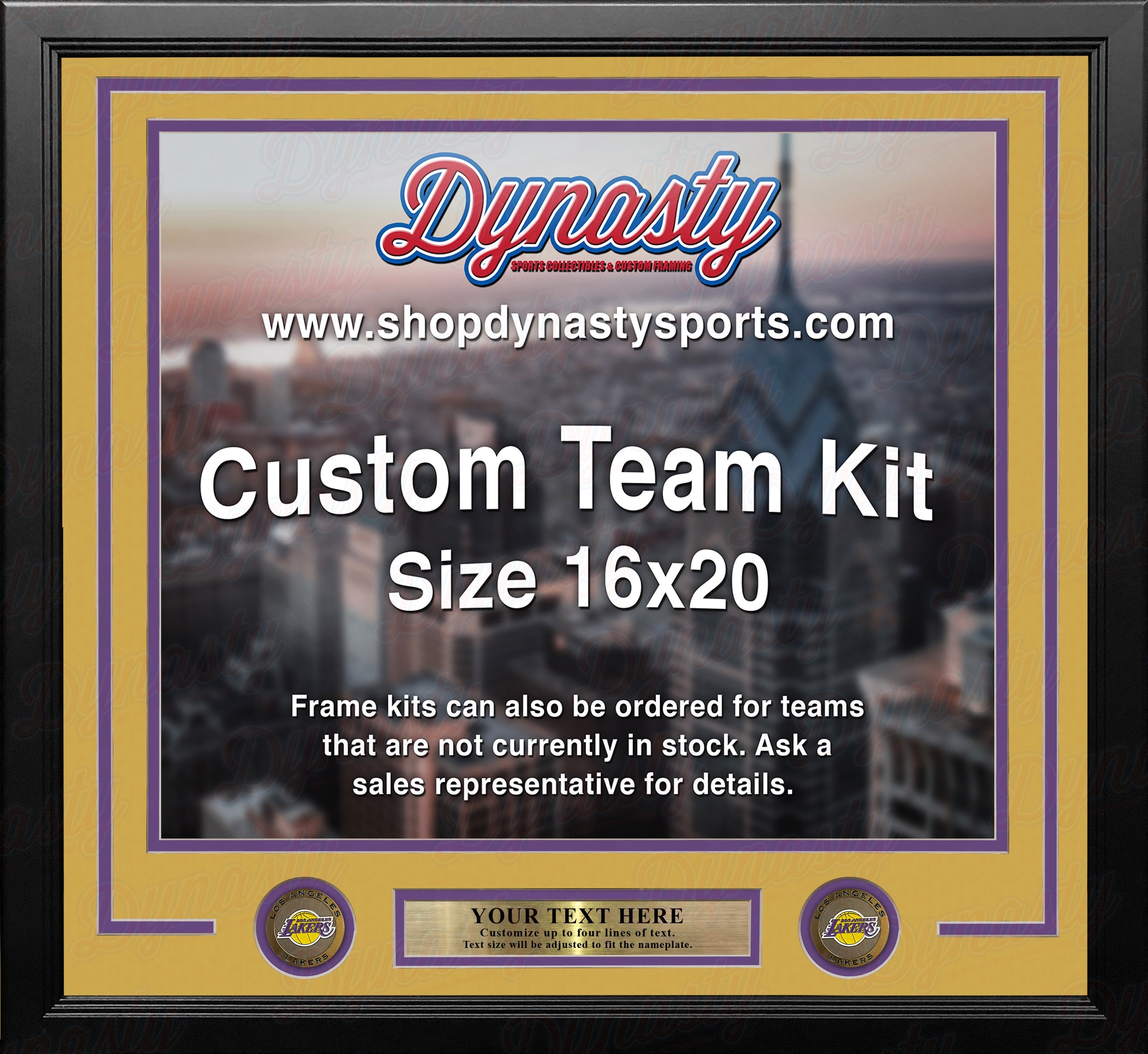 Los Angeles Lakers Custom NBA Basketball 16x20 Picture Frame Kit (Lakers Gold) 1