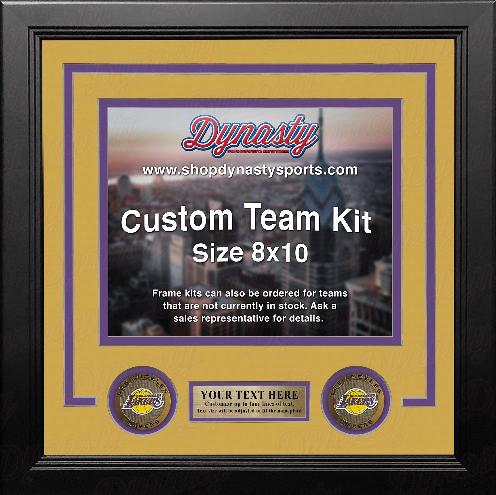 Los Angeles Lakers Custom NBA Basketball 8x10 Picture Frame Kit (Lakers Gold) 1