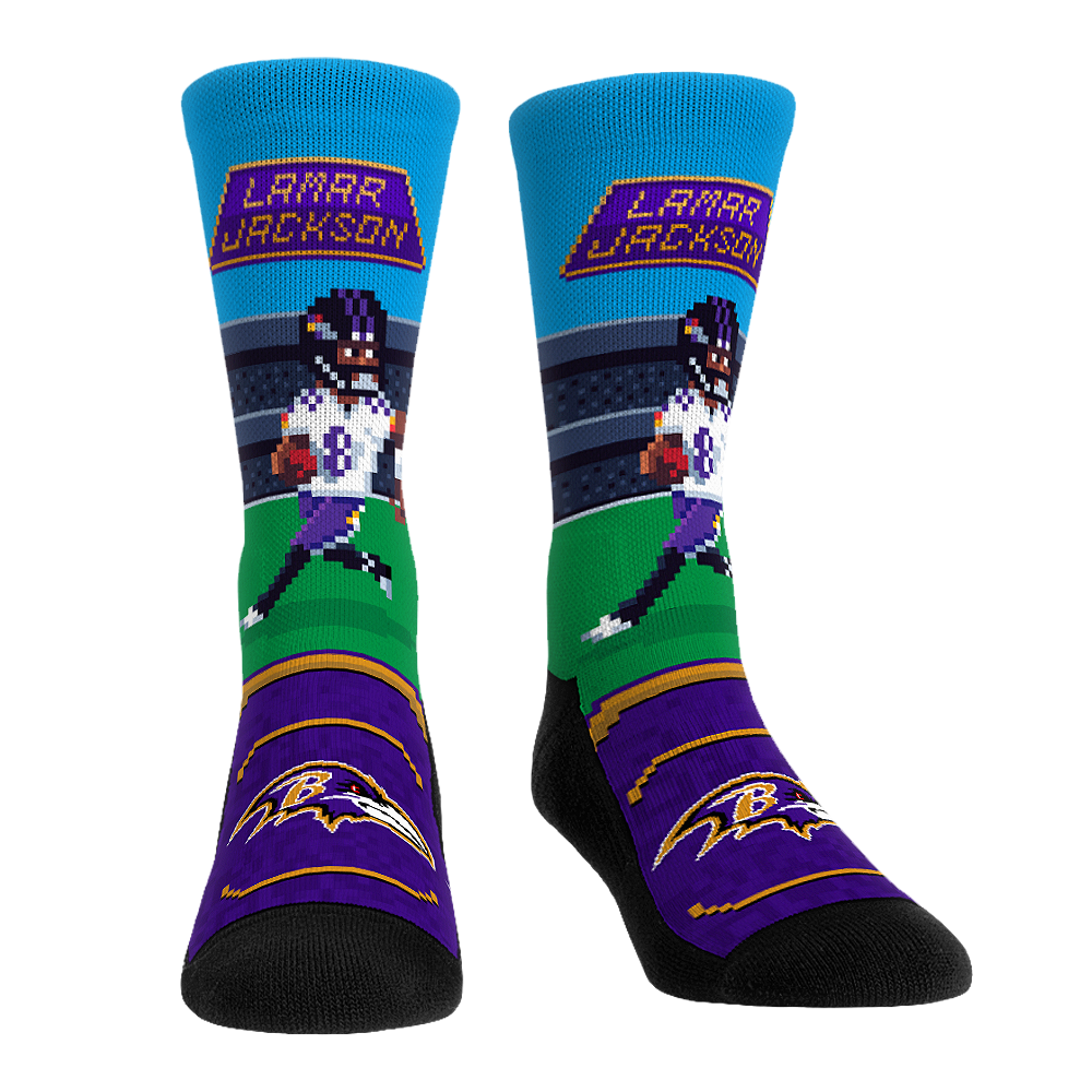 Lamar Jackson - Baltimore Ravens  - 8-Bit (Box Set) | Rock 'Em Socks 6