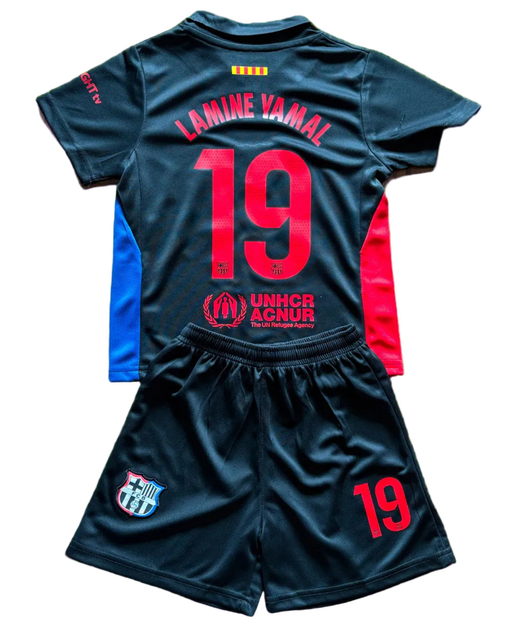 Lamine Yamal Black Barcelona Soccer Jersey Kids Toddler & Youth Sizes 1