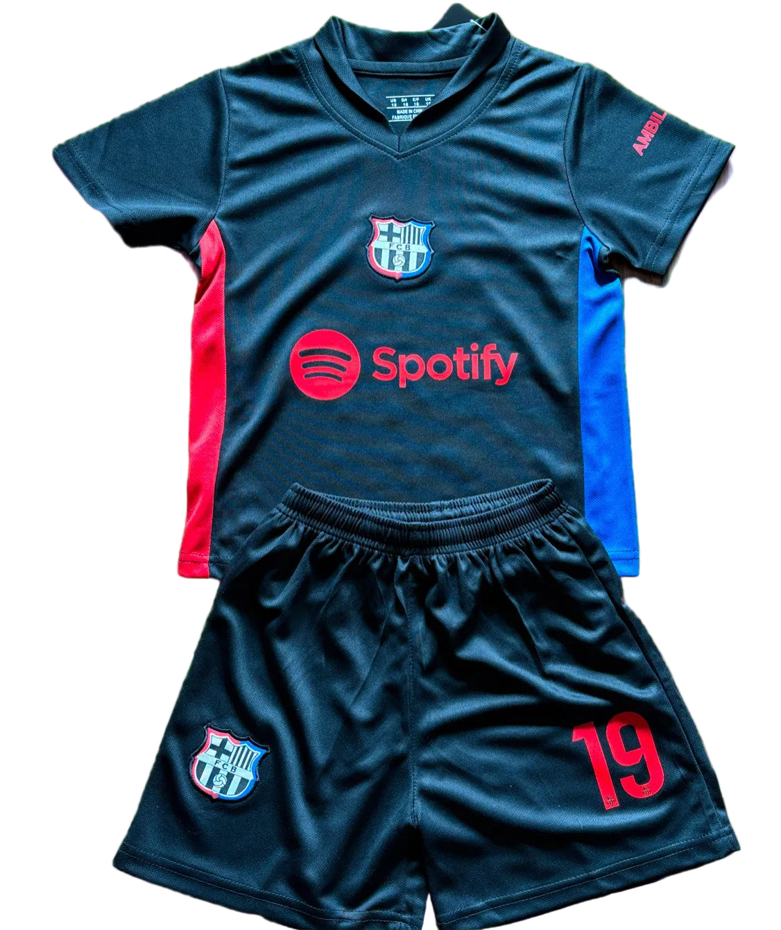 Lamine Yamal Black Barcelona Soccer Jersey Kids Toddler & Youth Sizes 2