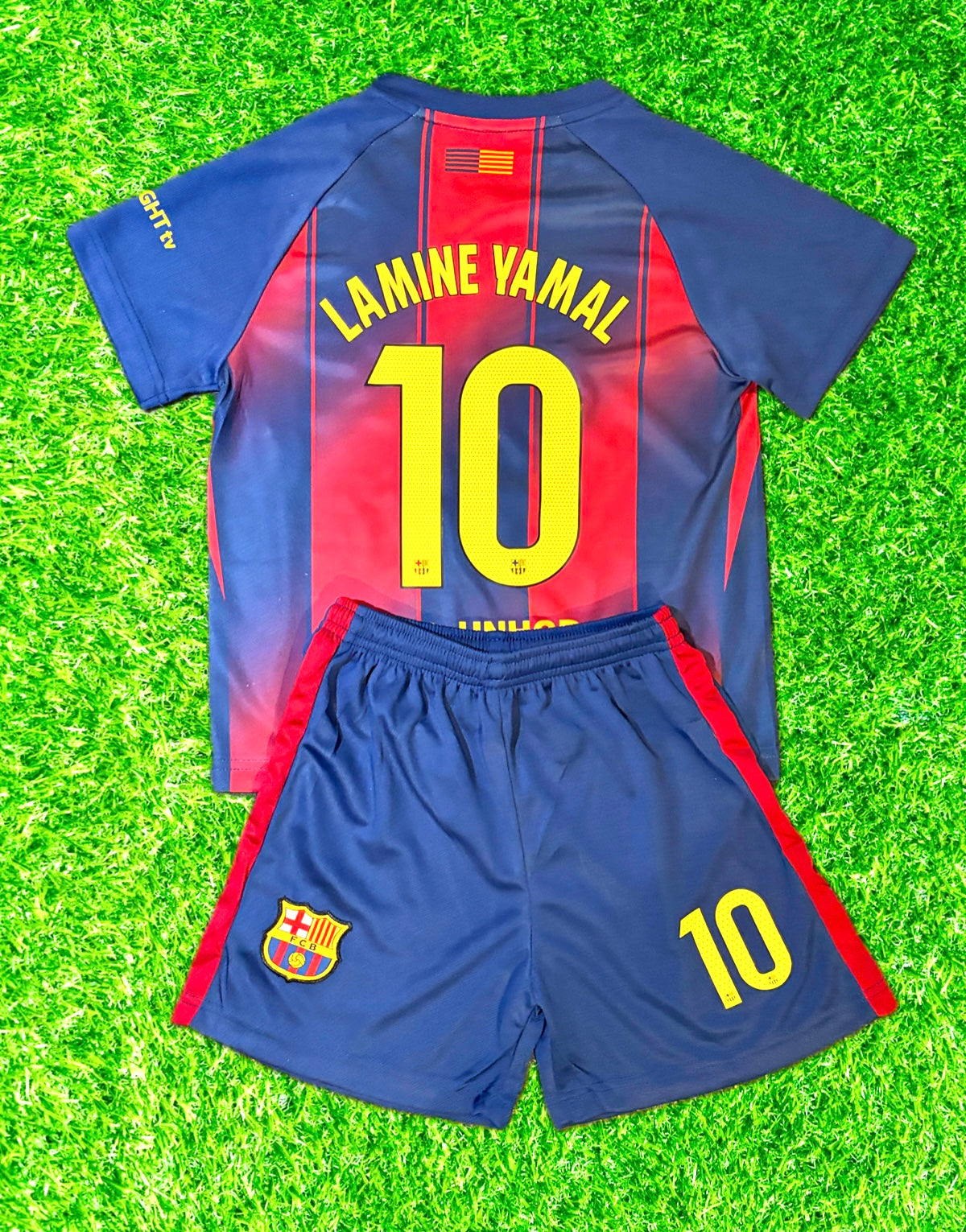Lamine Yamal Barcelona Soccer Jersey Kids Toddler & Youth Sizes 1