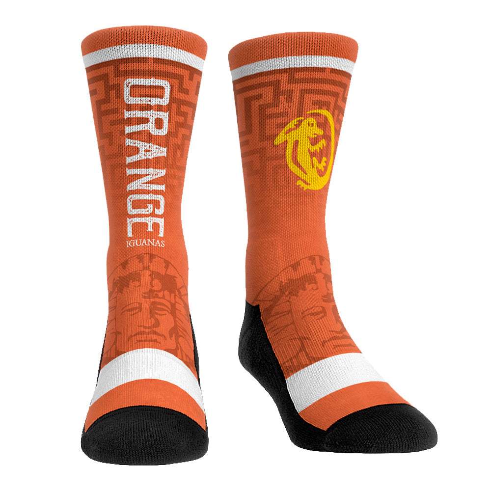 Legends of the Hidden Temple - Jersey Series  - Orange Iguanas | Rock 'Em Socks