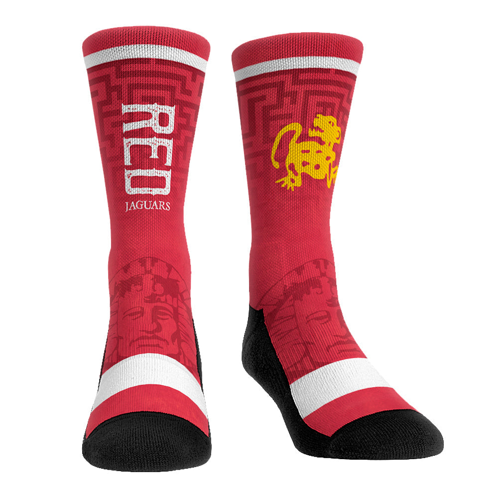 Legends of the Hidden Temple - Jersey Series  - Red Jaguars | Rock 'Em Socks