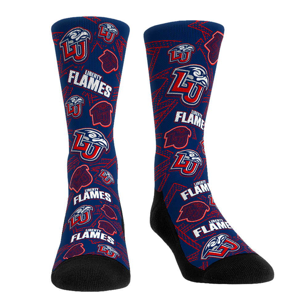 Liberty Flames - Microdot All-Over | Rock 'Em Socks