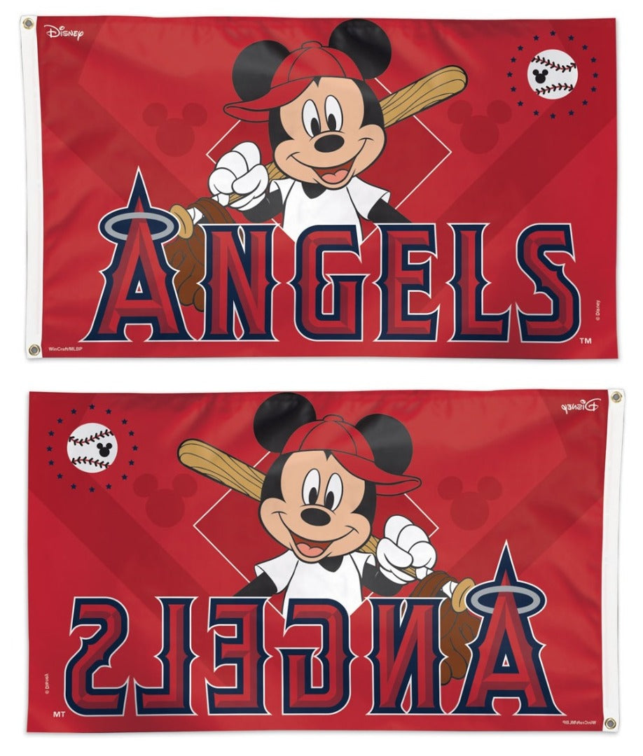 Los Angeles Angels Flag 3x5 Mickey Mouse Baseball