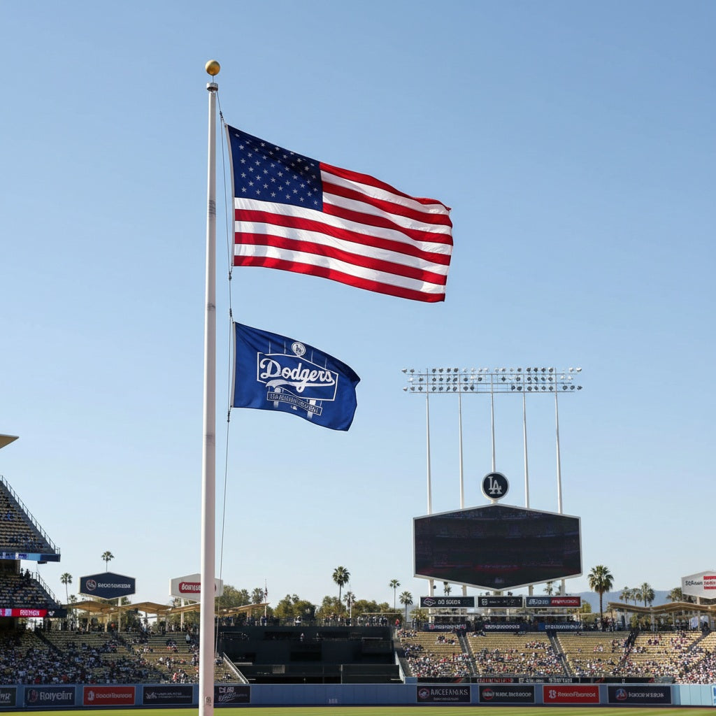 Los Angeles Baseball 2 Sided 3x5 Flag